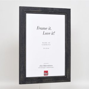 Efektný rám na obrazy z masívneho dreva 2240 čierny 59,4x84,1 cm múzejné sklo