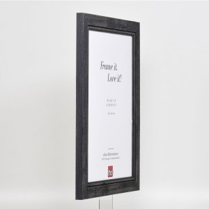 Efektný rám na obrazy z masívneho dreva 2240 čierny 59,4x84,1 cm múzejné sklo